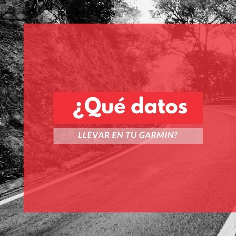 ¿Qué datos llevar en tu Garmin?